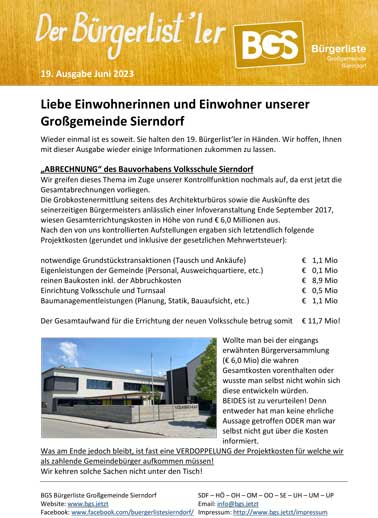 19. Bürgerlist’ler – Juni 2023